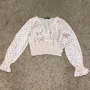 Zara long sleeve crop top